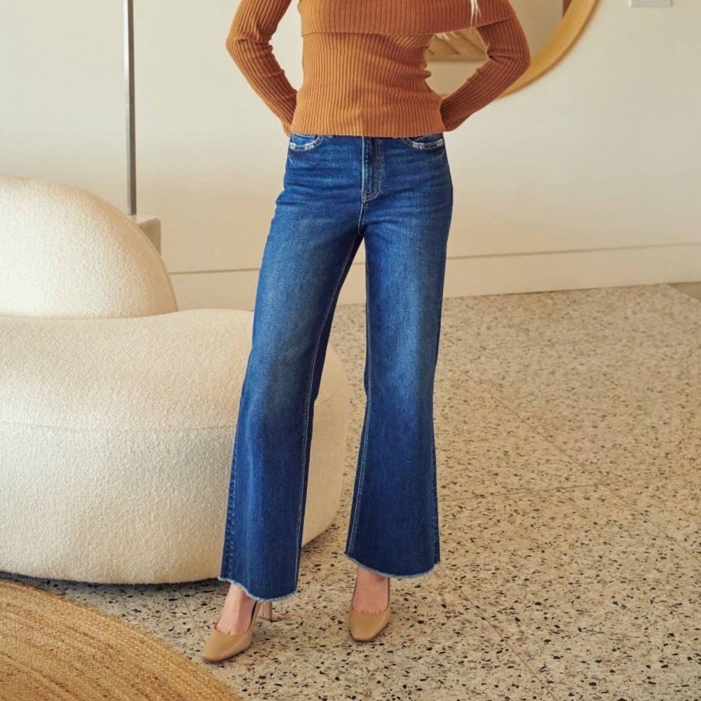 Mica Denim Festival Stretch High-Rise Wide Leg Jean